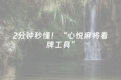 2分钟秒懂！“心悦麻将看牌工具”（详细开挂教程）-哔哩哔哩