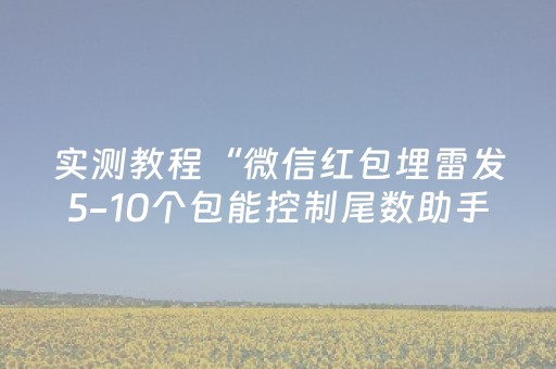 实测教程“微信红包埋雷发5-10个包能控制尾数助手”（详细透视教程）-哔哩哔哩