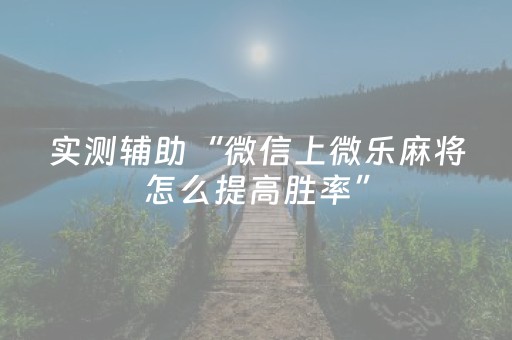 实测辅助“微信上微乐麻将怎么提高胜率”（详细透视教程）-哔哩哔哩