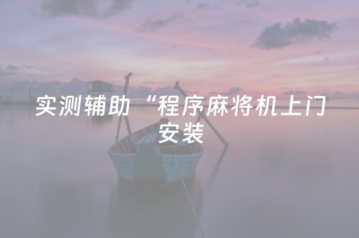 实测辅助“程序麻将机上门安装（专用辅牌神器免安装）