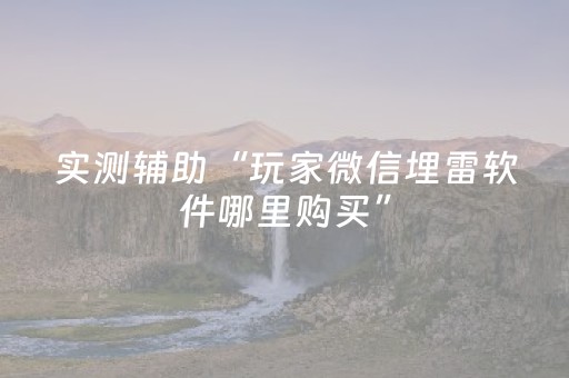 实测辅助“玩家微信埋雷软件哪里购买”（详细透视教程）-哔哩哔哩