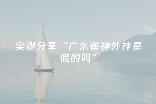 实测分享“广东雀神外挂是假的吗”（详细透视教程）-哔哩哔哩