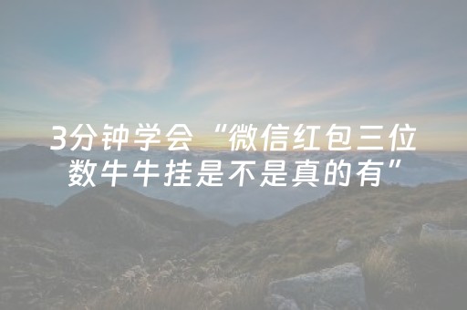 3分钟学会“微信红包三位数牛牛挂是不是真的有”（详细透视教程）-哔哩哔哩