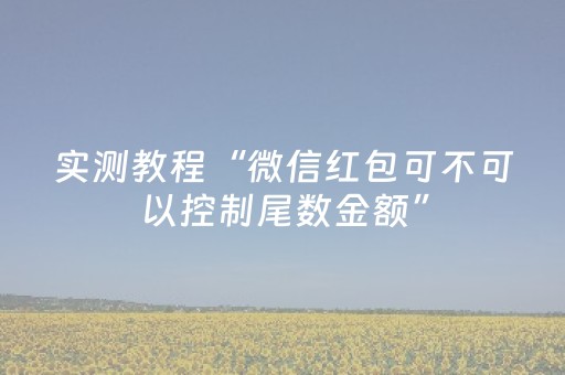 实测教程“微信红包可不可以控制尾数金额”（详细透视教程）-哔哩哔哩