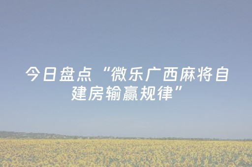 今日盘点“微乐广西麻将自建房输赢规律”（详细透视教程）-哔哩哔哩