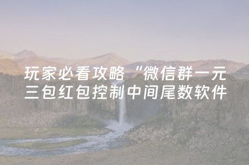 玩家必看攻略“微信群一元三包红包控制中间尾数软件”（详细透视教程）-哔哩哔哩