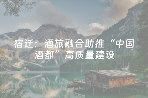 宿迁：酒旅融合助推“中国酒都”高质量建设