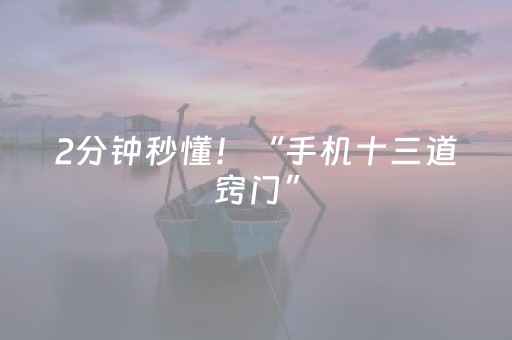2分钟秒懂！“手机十三道窍门”（详细辅助教程）-哔哩哔哩