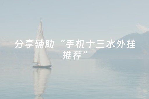 分享辅助“手机十三水外挂推荐”（详细透视教程）-哔哩哔哩