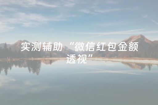 实测辅助“微信红包金额透视”（详细透视教程）-哔哩哔哩