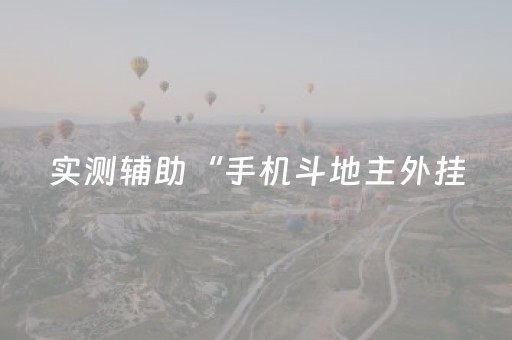 实测辅助“手机斗地主外挂（专用辅牌神器免安装）