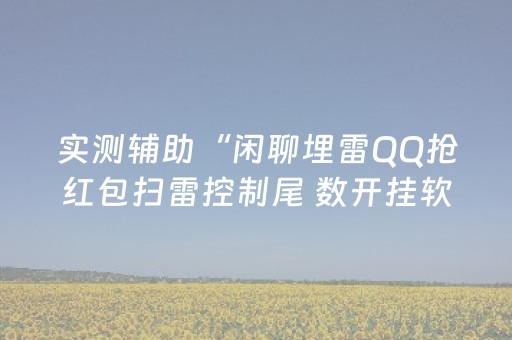 实测辅助“闲聊埋雷QQ抢红包扫雷控制尾 数开挂软件”（详细透视教程）-哔哩哔哩