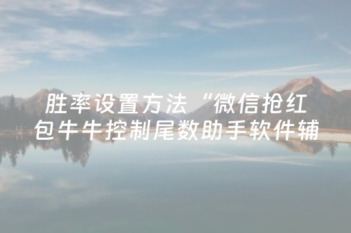 胜率设置方法“微信抢红包牛牛控制尾数助手软件辅助挂”（详细透视教程）-哔哩哔哩