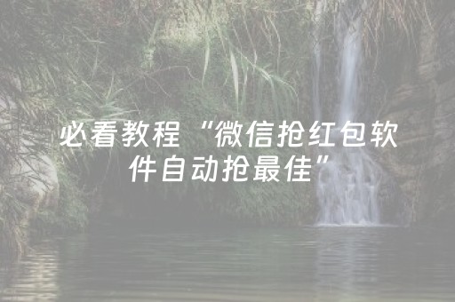 必看教程“微信抢红包软件自动抢最佳”（详细透视教程）-哔哩哔哩