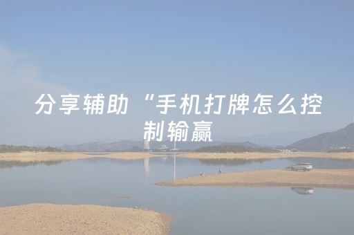 分享辅助“手机打牌怎么控制输赢（专用辅牌神器免安装）