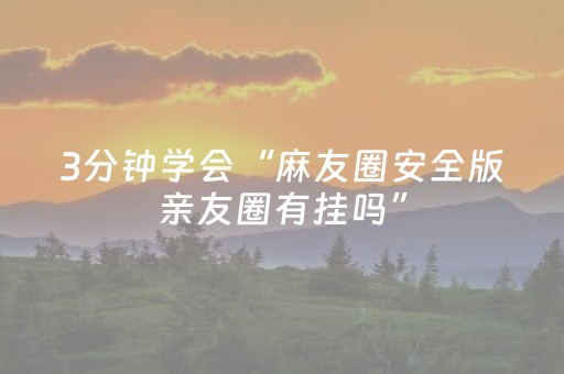 3分钟学会“麻友圈安全版亲友圈有挂吗”（详细透视教程）-哔哩哔哩