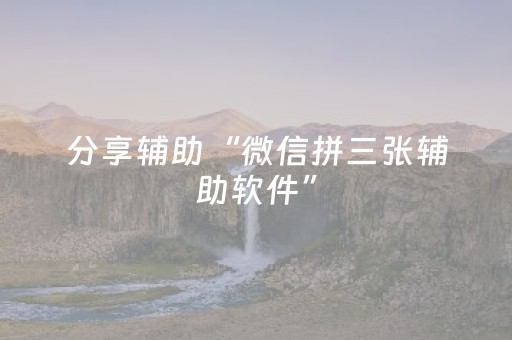 分享辅助“微信拼三张辅助软件”（详细透视教程）-哔哩哔哩