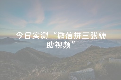 今日实测“微信拼三张辅助视频”（详细辅助教程）-哔哩哔哩