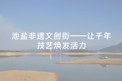 池盐非遗文创街——让千年技艺焕发活力