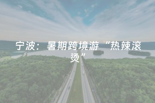 宁波：暑期跨境游“热辣滚烫”