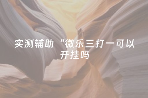 实测辅助“微乐三打一可以开挂吗（助赢神器通用版）