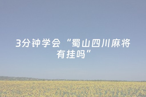 3分钟学会“蜀山四川麻将有挂吗”（详细透视教程）-哔哩哔哩
