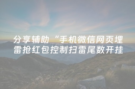 分享辅助“手机微信网页埋雷抢红包控制扫雷尾数开挂软件”（详细透视教程）-哔哩哔哩