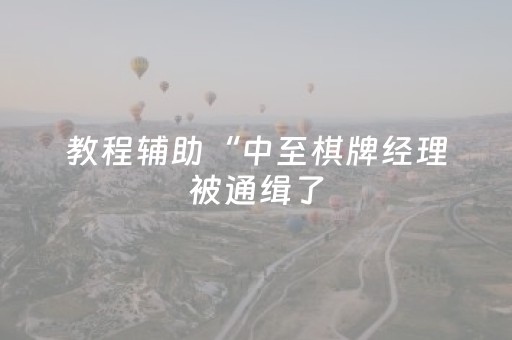 教程辅助“中至棋牌经理被通缉了（助赢神器通用版）