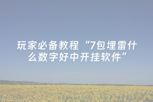 玩家必备教程“7包埋雷什么数字好中开挂软件”（详细透视教程）-哔哩哔哩