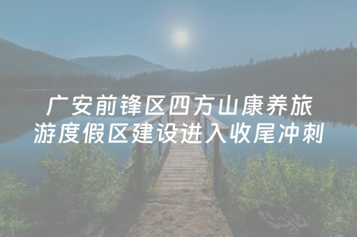 广安前锋区四方山康养旅游度假区建设进入收尾冲刺阶段