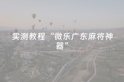 实测教程“微乐广东麻将神器”（详细透视教程）-哔哩哔哩