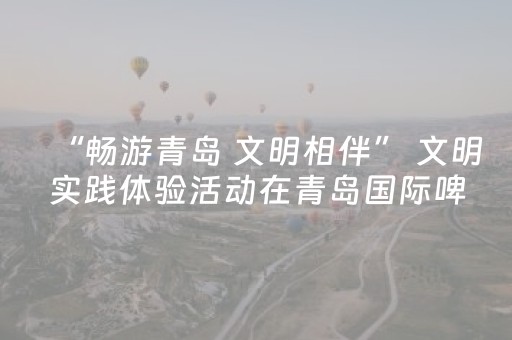 “畅游青岛 文明相伴” 文明实践体验活动在青岛国际啤酒节老城会场温情上演