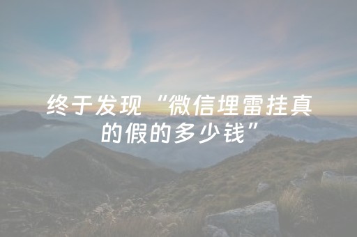 终于发现“微信埋雷挂真的假的多少钱”（详细透视教程）-哔哩哔哩