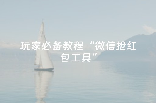 玩家必备教程“微信抢红包工具”（详细透视教程）-哔哩哔哩