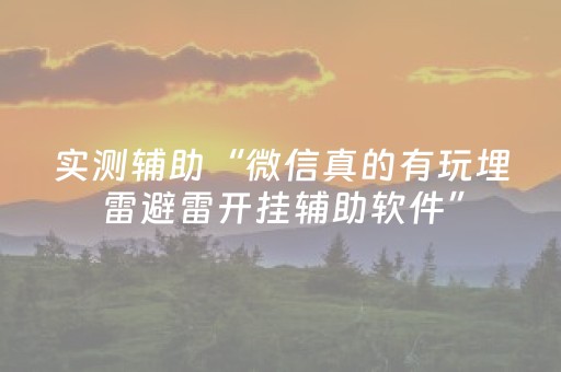 实测辅助“微信真的有玩埋雷避雷开挂辅助软件”（详细透视教程）-哔哩哔哩