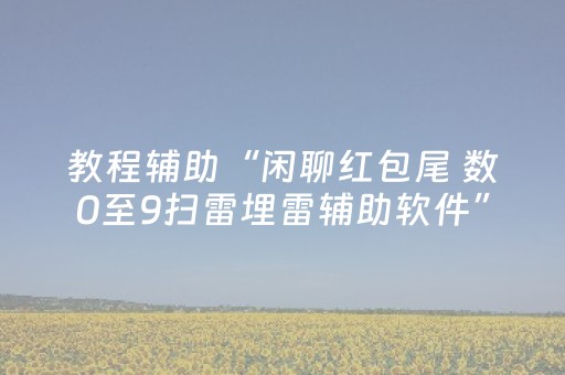 教程辅助“闲聊红包尾 数0至9扫雷埋雷辅助软件”（详细透视教程）-哔哩哔哩