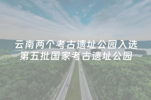 云南两个考古遗址公园入选第五批国家考古遗址公园立项名单