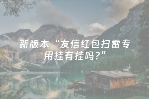 新版本“友信红包扫雷专用挂有挂吗?”（详细透视教程）-哔哩哔哩