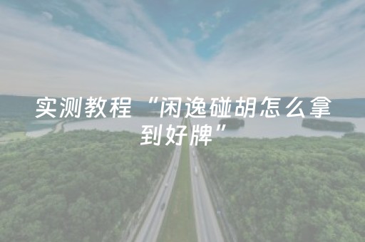 实测教程“闲逸碰胡怎么拿到好牌”（详细透视教程）-哔哩哔哩