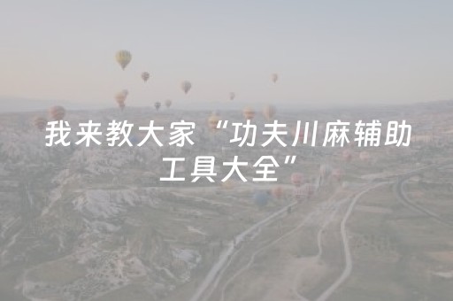 我来教大家“功夫川麻辅助工具大全”（详细透视教程）-哔哩哔哩