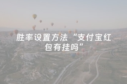 胜率设置方法“支付宝红包有挂吗”（详细透视教程）-哔哩哔哩