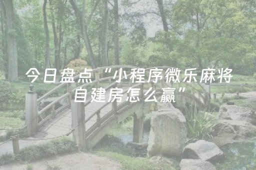 今日盘点“小程序微乐麻将自建房怎么赢”（详细透视教程）-哔哩哔哩