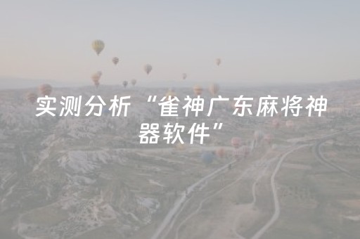 实测分析“雀神广东麻将神器软件”（详细透视教程）-哔哩哔哩