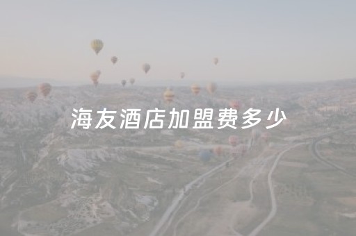 海友酒店加盟费多少（海友酒店加盟费多少贴吧）