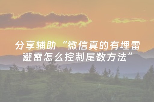 分享辅助“微信真的有埋雷避雷怎么控制尾数方法”（详细透视教程）-哔哩哔哩