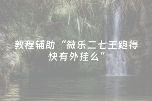 教程辅助“微乐二七王跑得快有外挂么”（详细透视教程）-哔哩哔哩