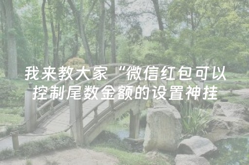 我来教大家“微信红包可以控制尾数金额的设置神挂”（详细透视教程）-哔哩哔哩