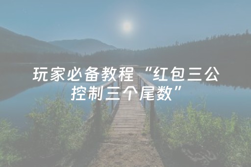玩家必备教程“红包三公控制三个尾数”（详细透视教程）-哔哩哔哩