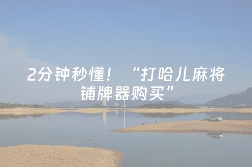 2分钟秒懂！“打哈儿麻将铺牌器购买”（详细辅助教程）-哔哩哔哩