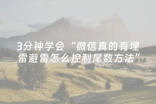 3分钟学会“微信真的有埋雷避雷怎么控制尾数方法”（详细透视教程）-哔哩哔哩